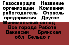 Газосварщик › Название организации ­ Компания-работодатель › Отрасль предприятия ­ Другое › Минимальный оклад ­ 1 - Все города Работа » Вакансии   . Брянская обл.,Сельцо г.